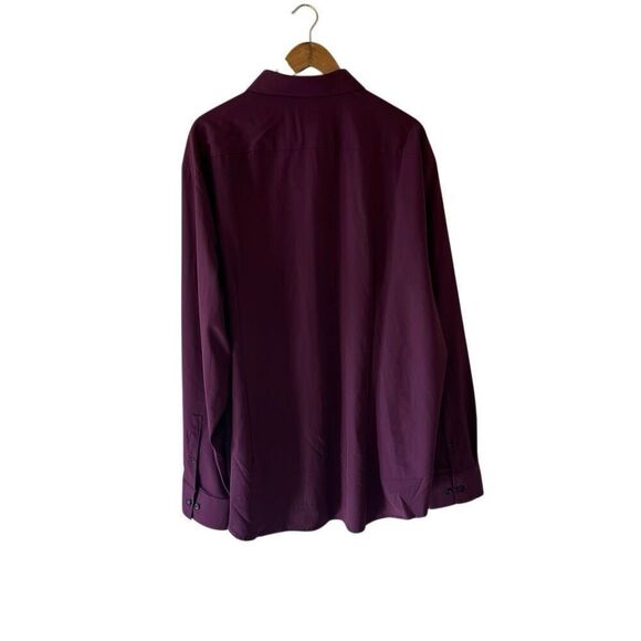 AWARENESS KENNETH COLE Modern Fit Performance Dress Shirt purple plum 3XT NWT - Picture 5 of 9
